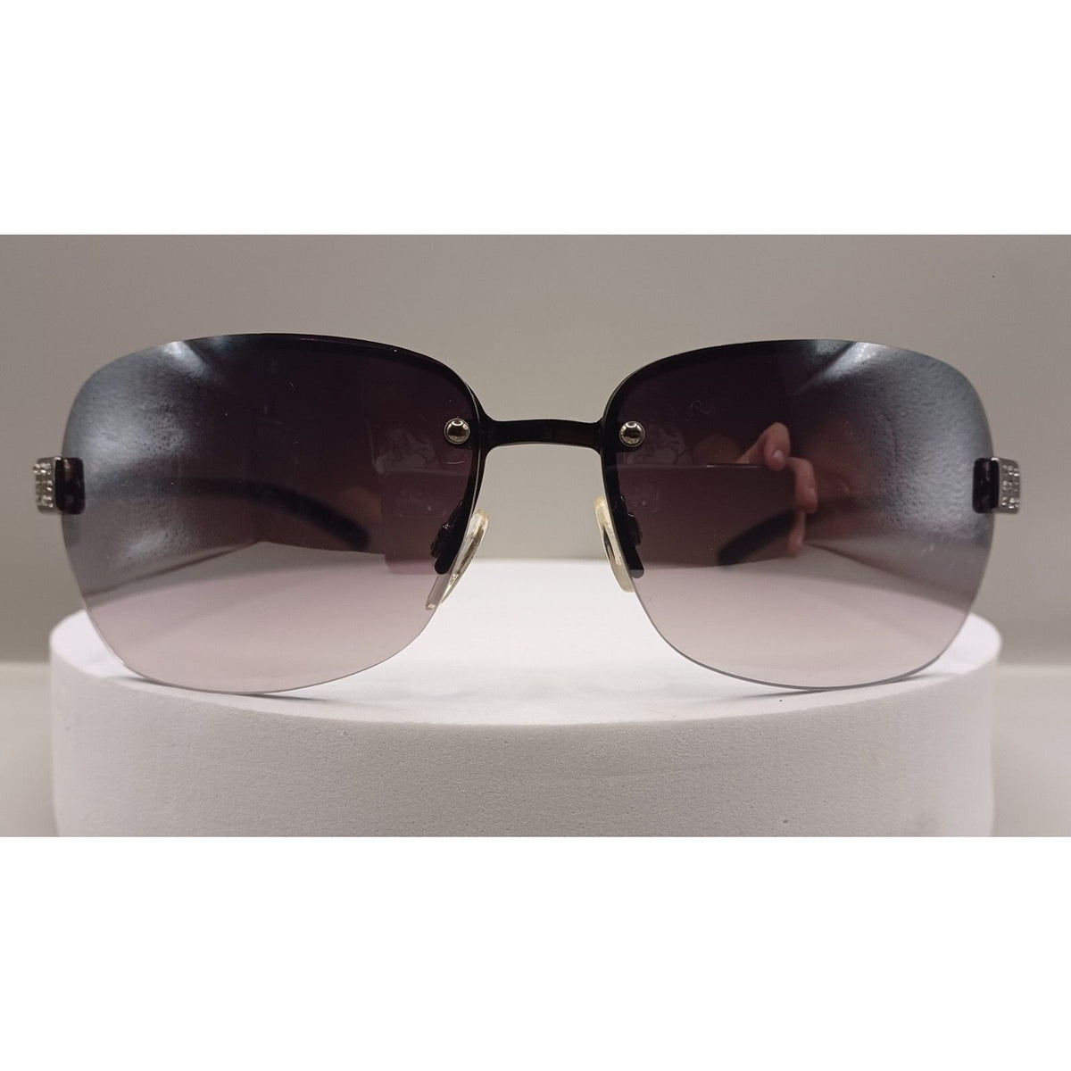 Dockers Brand Black Frame with Rhinestone Temple Accents Women's Sunglasses