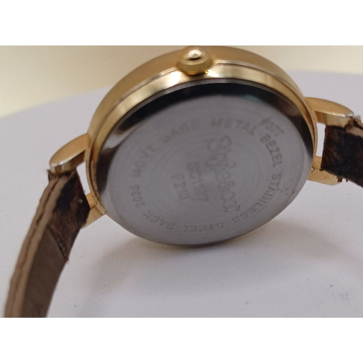 Women's Style & Co. Designer Fashion Rhinestone Bezel 35mm Watch NEW BATTERY