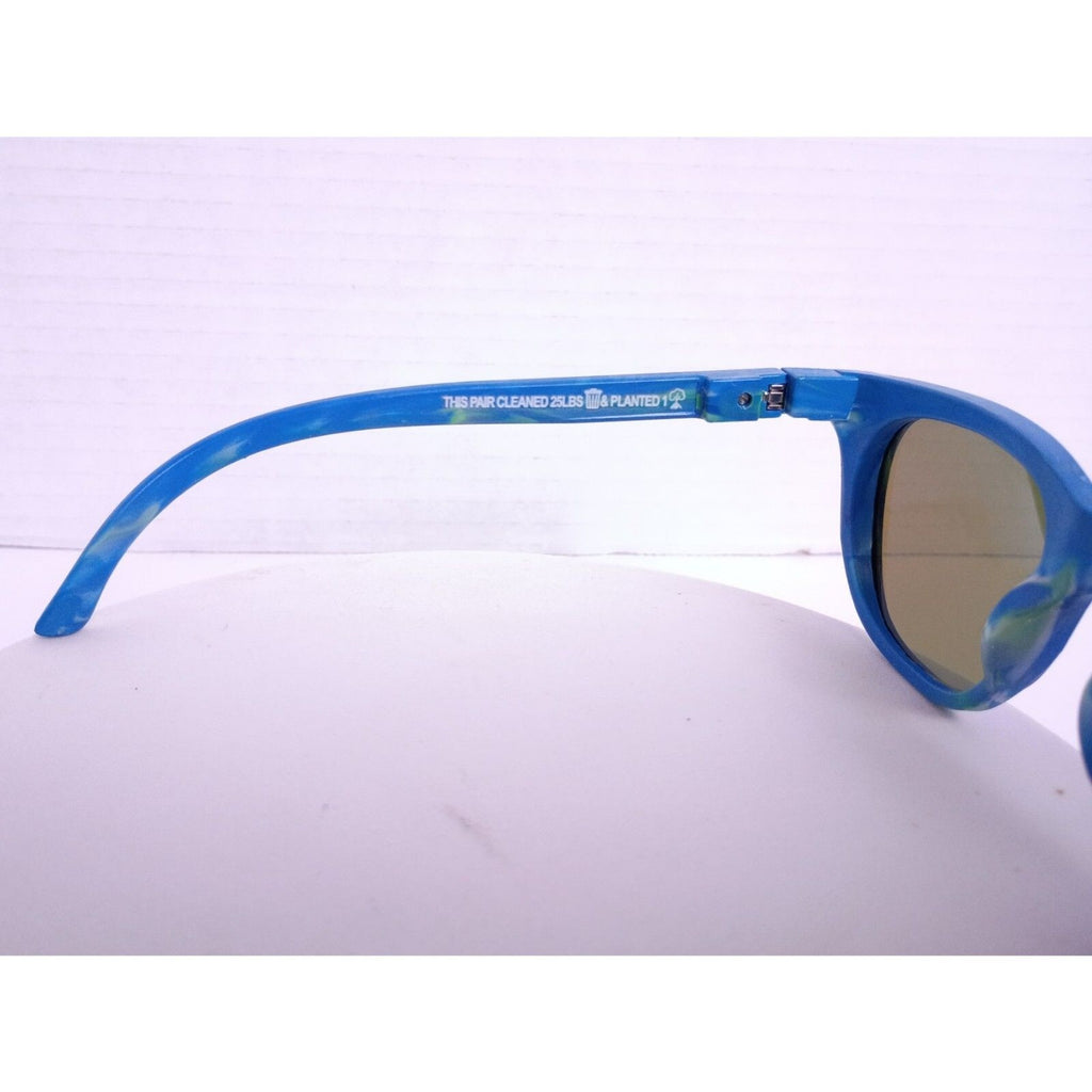 Pangea Movement City Recycled Plastic Ocean Blue / Blue Mirror Sunglasses