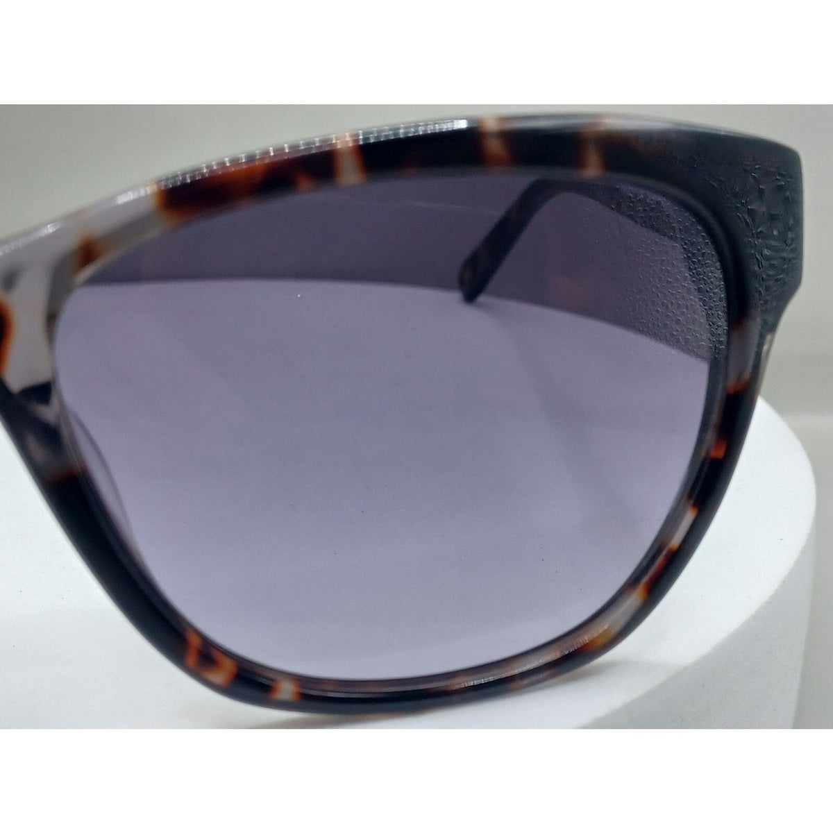 Nine West NW557S Womens Full Rim Square Tortoise Shell Smoke Lens Sunglasses
