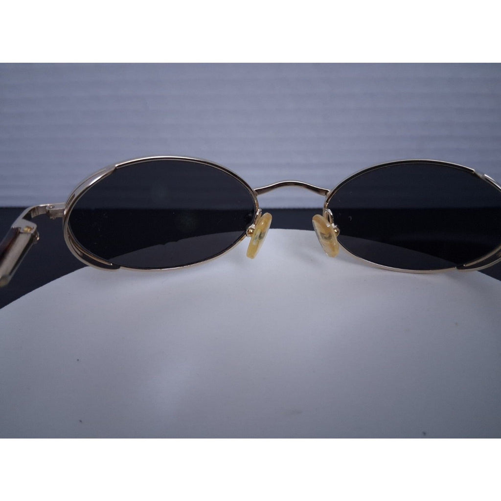 Linea Roma LR 221 Gold Tone Rare Vintage Metal Frame Sunglasses Made in Italy