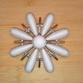 1960s Sarah Coventry White Enameled Christmas Snowflake Flower Brooch