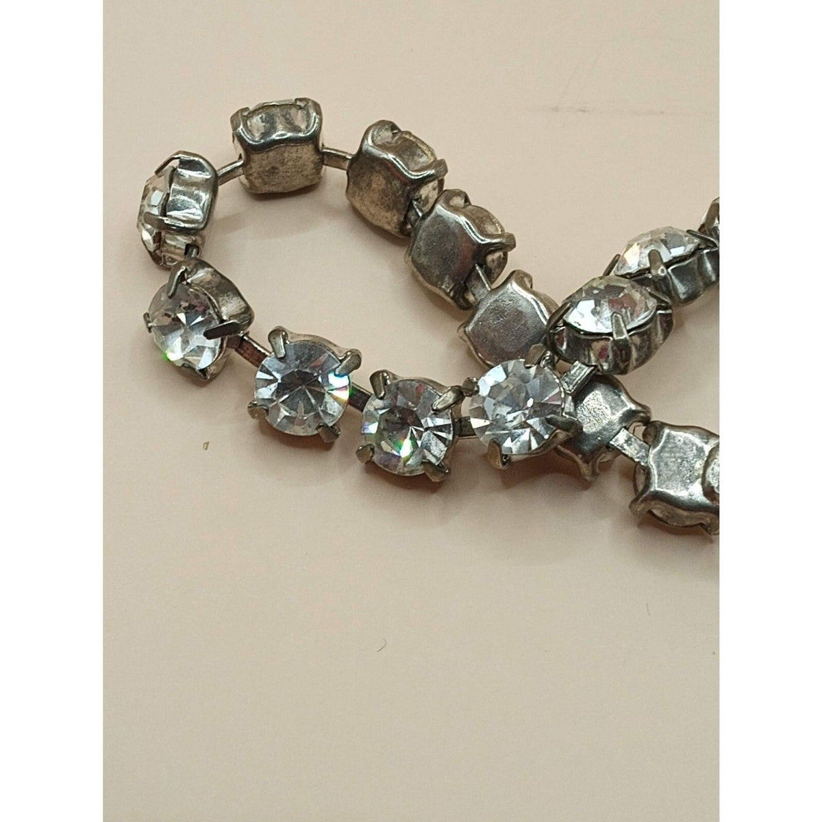 Vintage Clear Crystal Tennis Style Bracelet