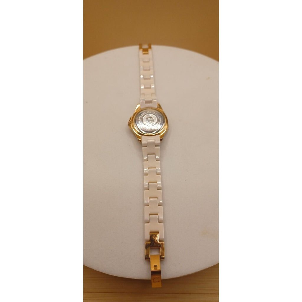 Anne Klein Premium Crystal Accented Ceramic Bracelet Watch
