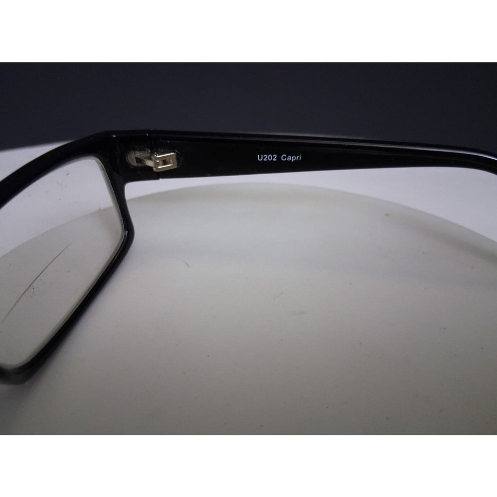Vintage Capri Optics U 202 Black Rectangular Eyeglasses Frames