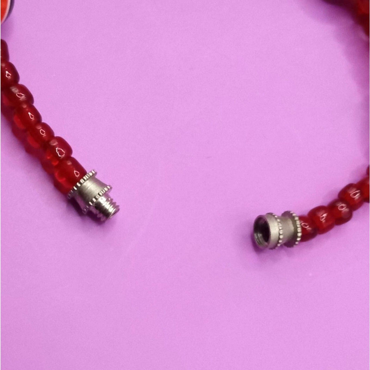 Red and Black Protection Beads Infinity Pattern Handmade Bracelet