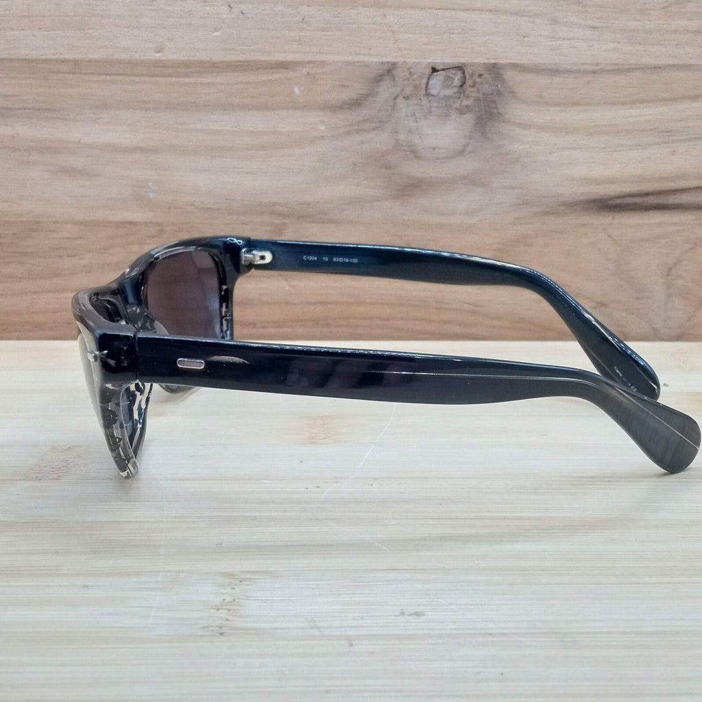 Cole Haan Black and Clear Swirl Rectangular 53-18-135 Sunglasses C1904