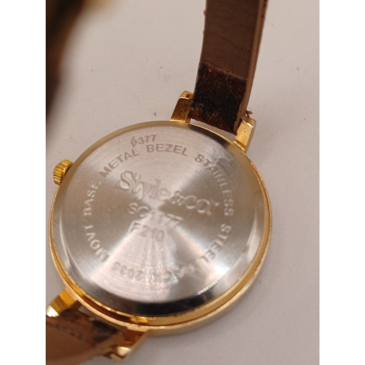 Women's Style & Co. Designer Fashion Rhinestone Bezel 35mm Watch NEW BATTERY
