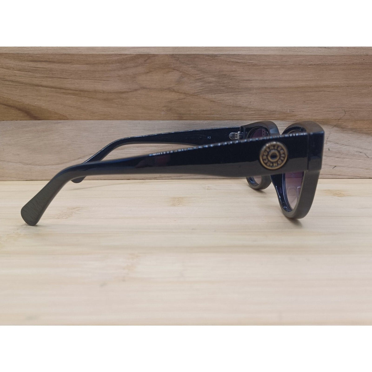 BCBGeneration BG1003 Allure Black Round Cateye Frame 50-22-144 Sunglasses