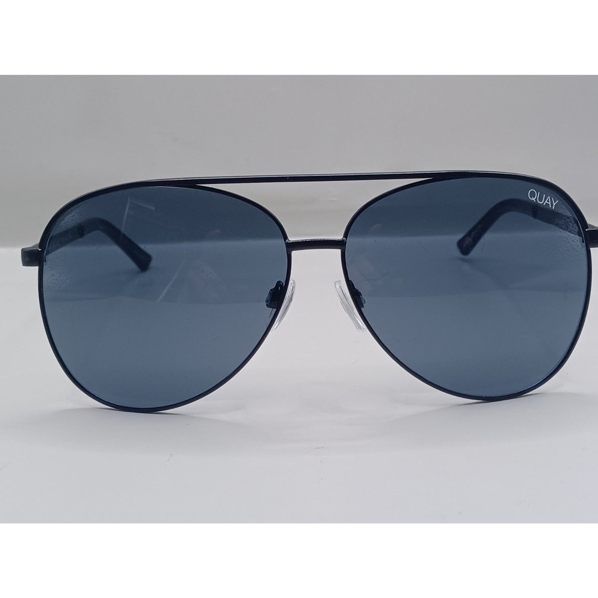 Quay Australia Women Vivienne Black Metal Aviator Sunglasses