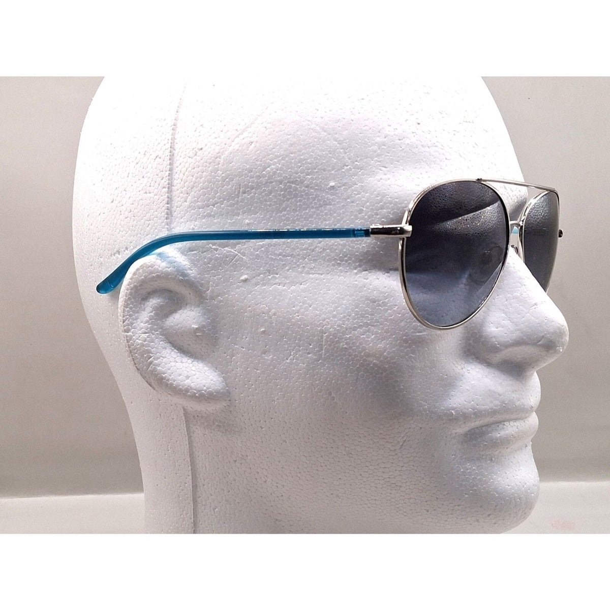 Nine West EW0914 59-14-130 Aqua Blue and Silver Aviator Frame Sunglasses