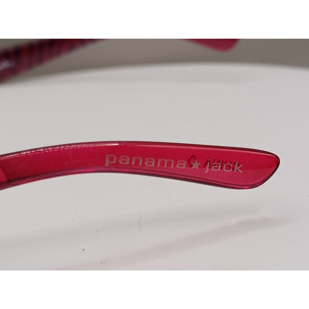 Panama Jack Pink and Black Zebra Print Rhinestone Bling Sunglasses