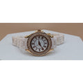 Anne Klein Premium Crystal Accented Ceramic Bracelet Watch