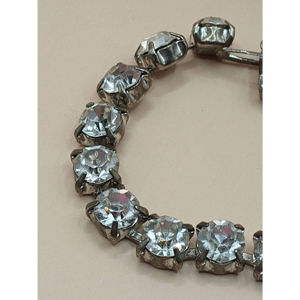 Vintage Clear Crystal Tennis Style Bracelet