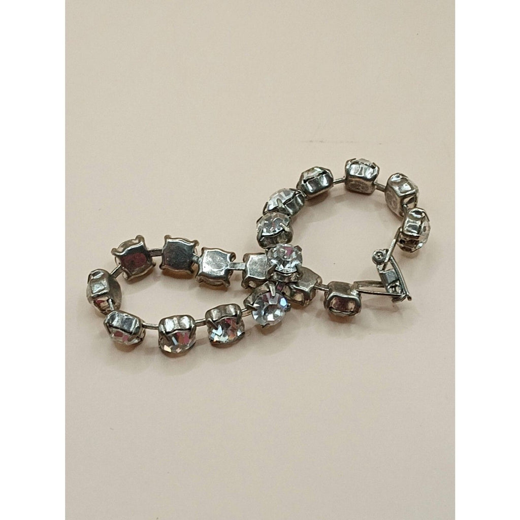 Vintage Clear Crystal Tennis Style Bracelet