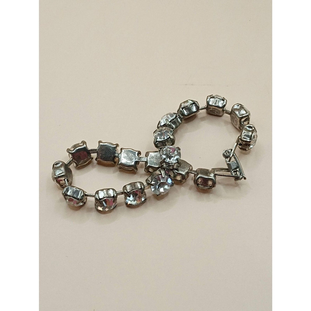 Vintage Clear Crystal Tennis Style Bracelet