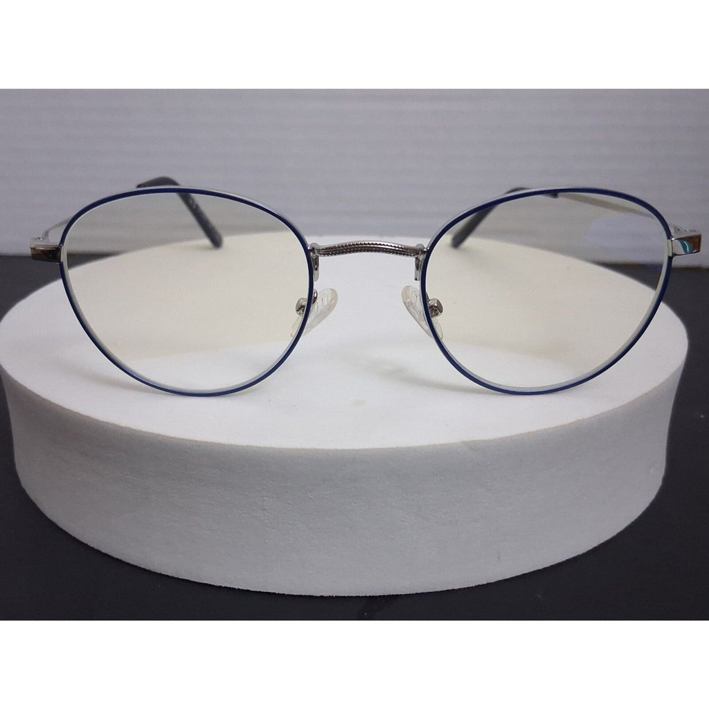 Zenni Sepulveda Blue Round +1.00 Reading Glasses with Hard Case