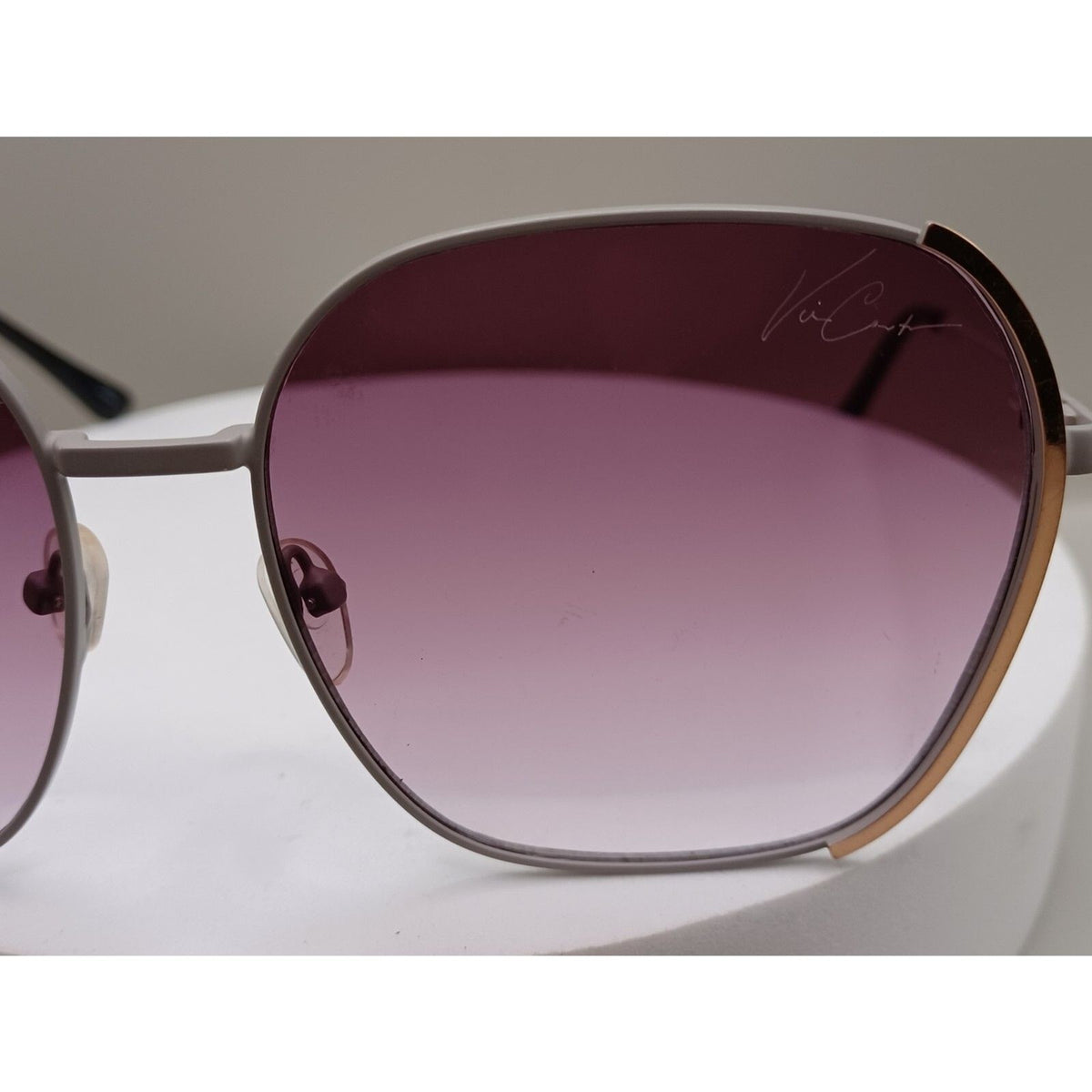 Vince Camuto VC1118 Gray and Rose Gold w Purple Fade Lenses Sunglasses