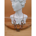 Time and Tru Marbled Purple "Blurples" Statement Necklace