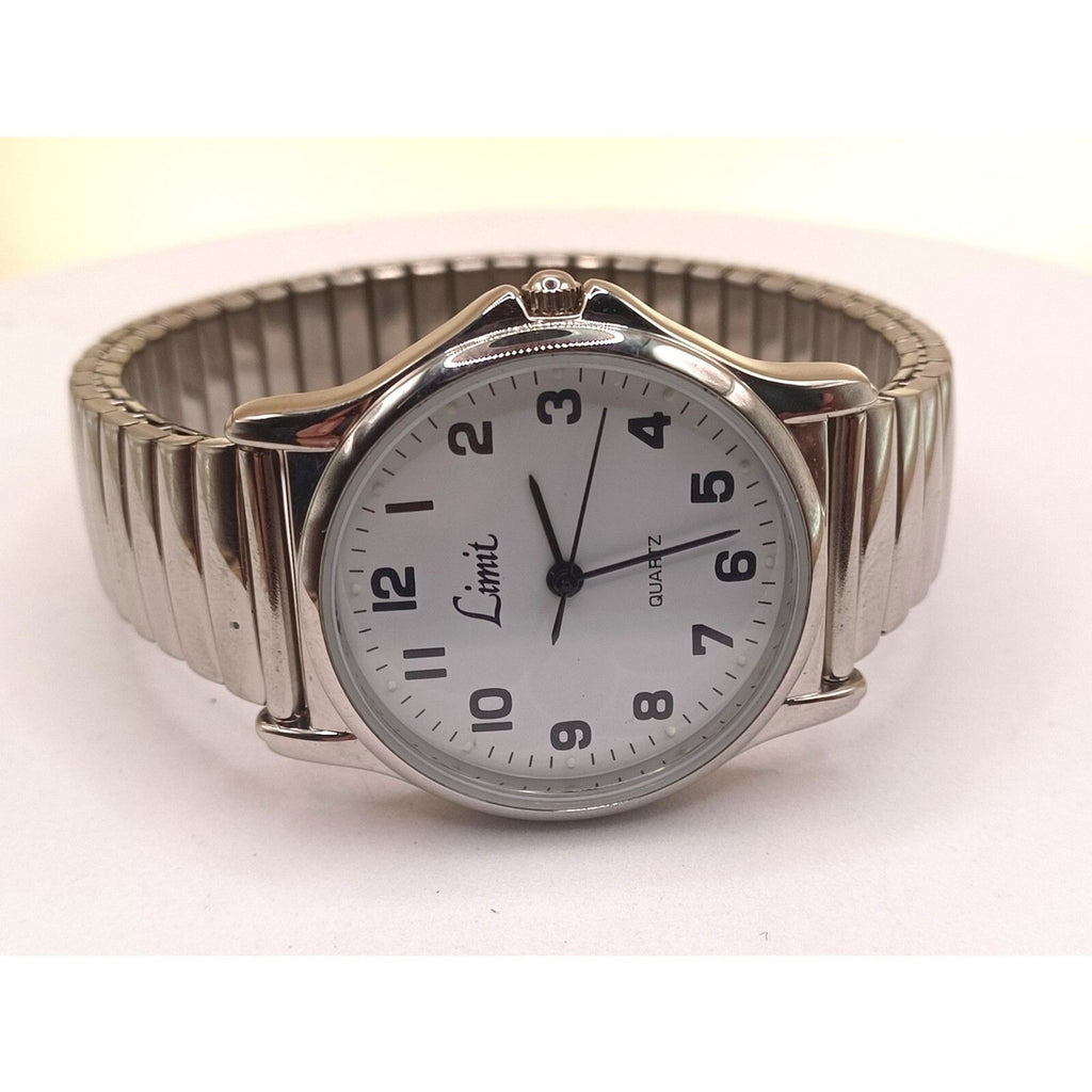 Limit Gents Stainless Expanding Stainless Steel Band and Case Watch NEW BATTERY