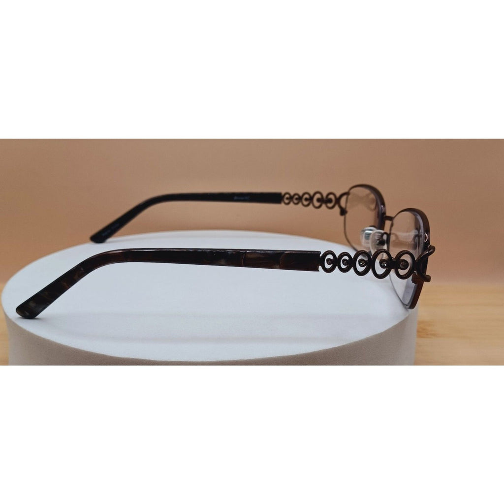 Modern Art Eyeglasses Frames A357 Metal and Rhinestone Frame