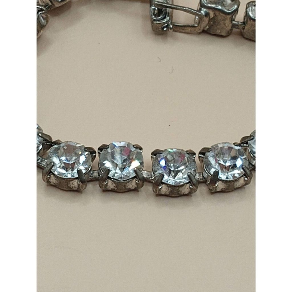 Vintage Clear Crystal Tennis Style Bracelet