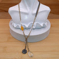 Vintage Kenneth Cole New York Geometric Glass & Lucite Bead Negligee Necklace