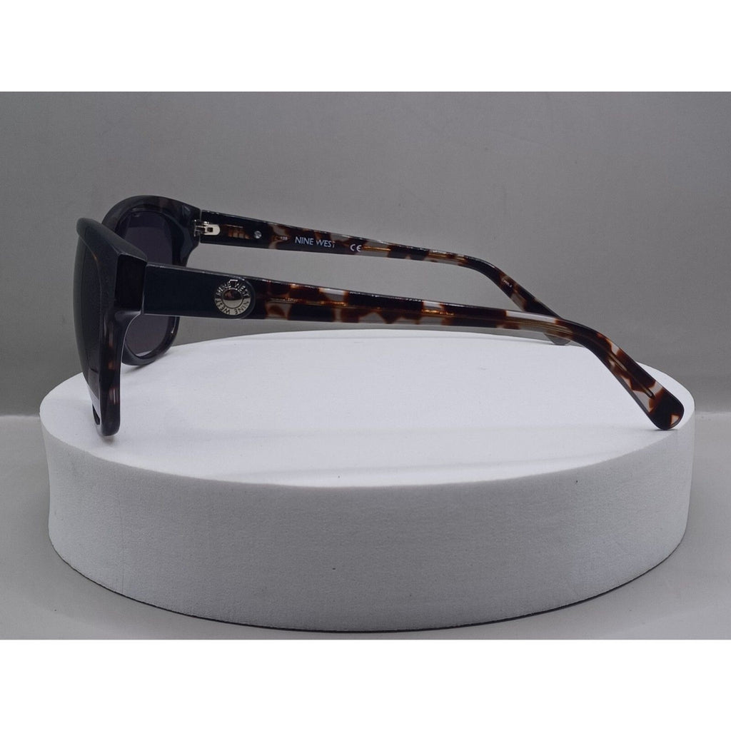 Nine West NW557S Womens Full Rim Square Tortoise Shell Smoke Lens Sunglasses