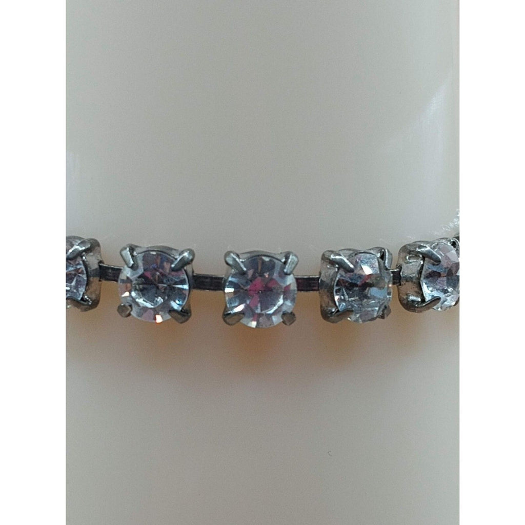 Vintage Clear Crystal Tennis Style Bracelet