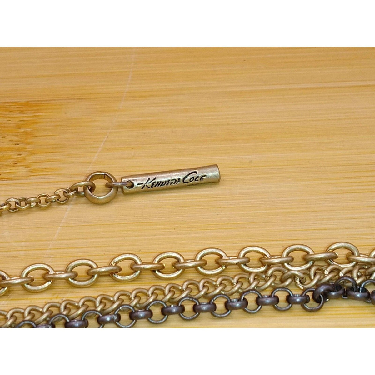Vintage Kenneth Cole New York Geometric Glass & Lucite Bead Negligee Necklace