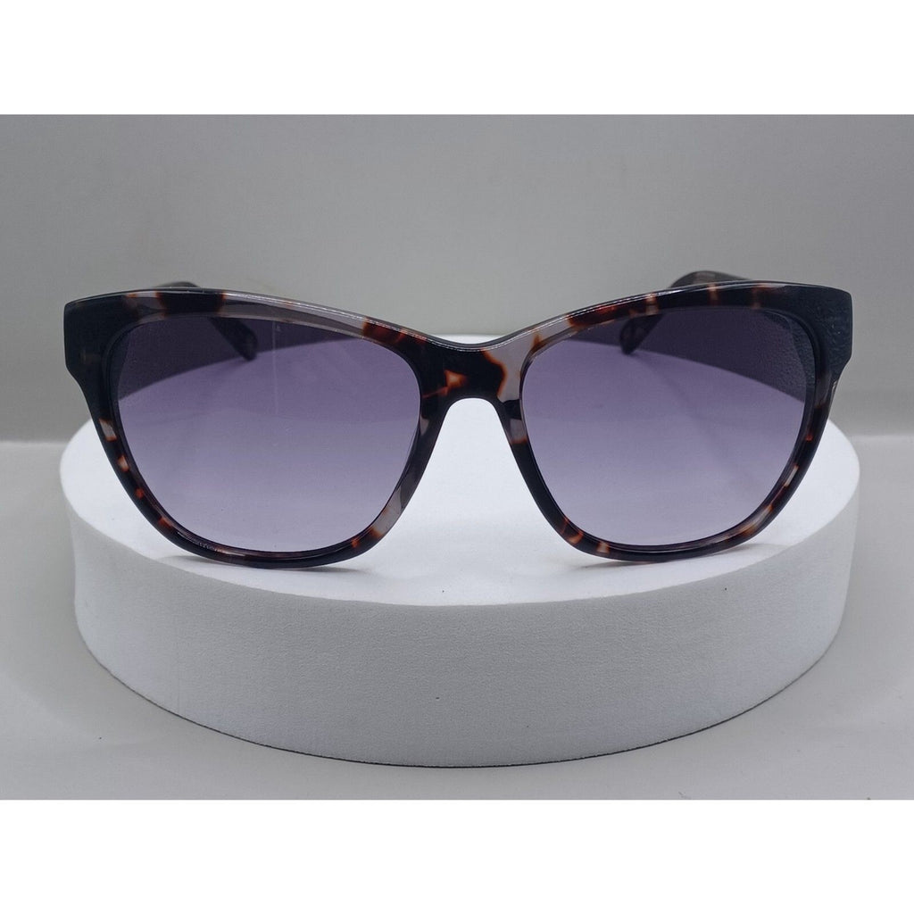 Nine West NW557S Womens Full Rim Square Tortoise Shell Smoke Lens Sunglasses