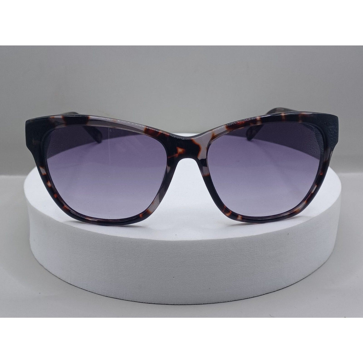 Nine West NW557S Womens Full Rim Square Tortoise Shell Smoke Lens Sunglasses