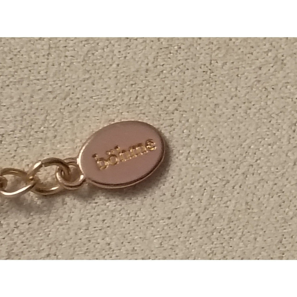 Vintage Designer Signed Bohme Choker Chain with Semi-Circle Gold Pendant
