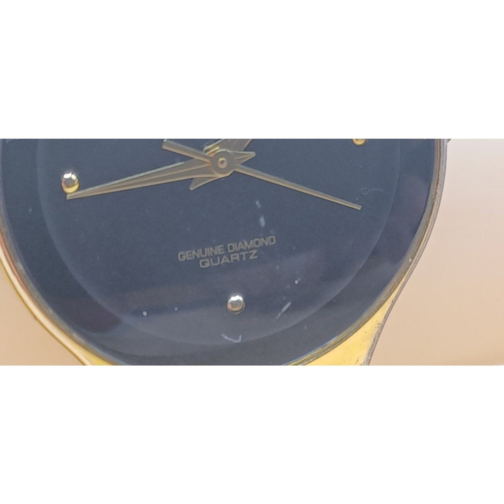 Vintage Precision by Gruen Diamond Quartz Gold-Tone Genuine Diamond Watch