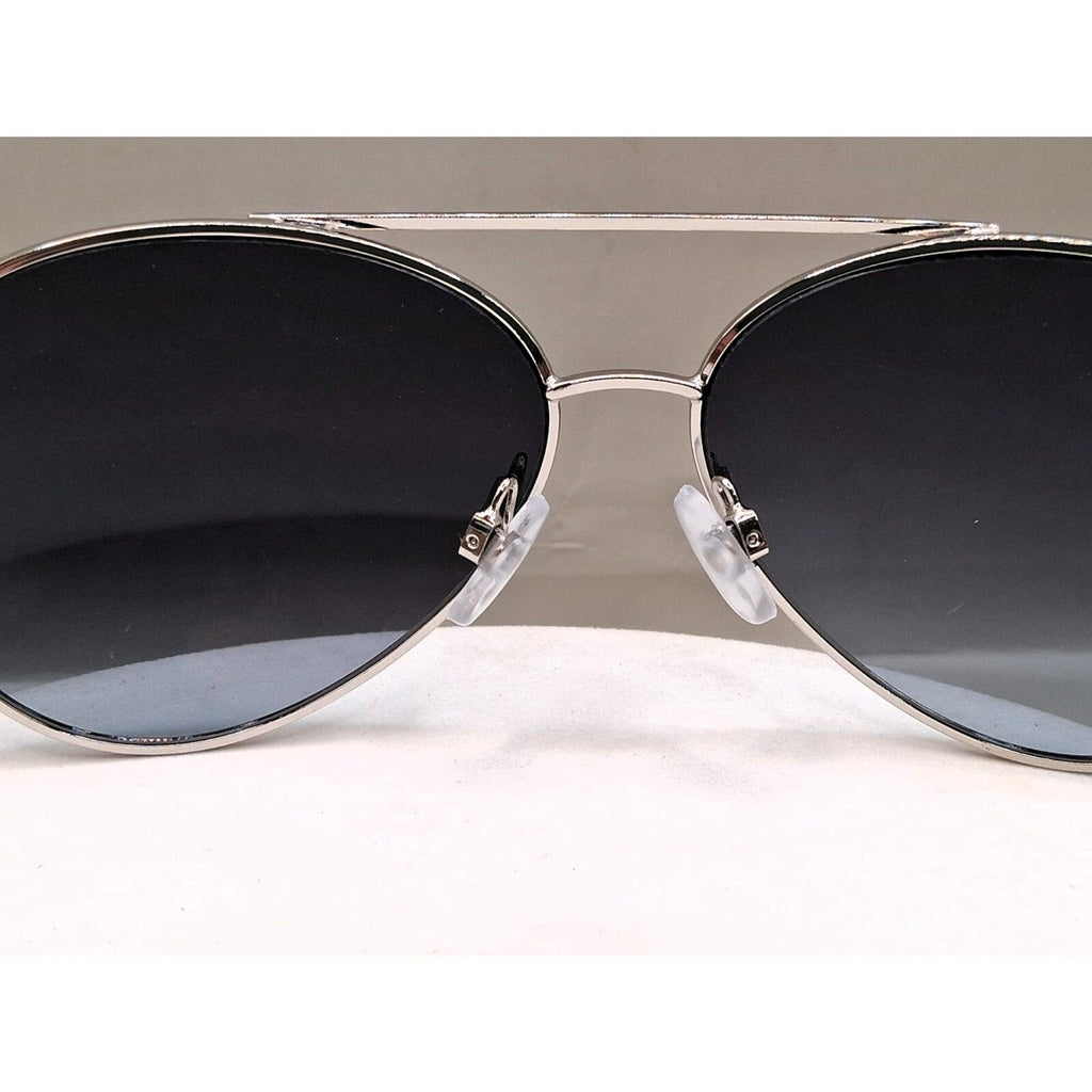 Nine West EW0914 59-14-130 Aqua Blue and Silver Aviator Frame Sunglasses