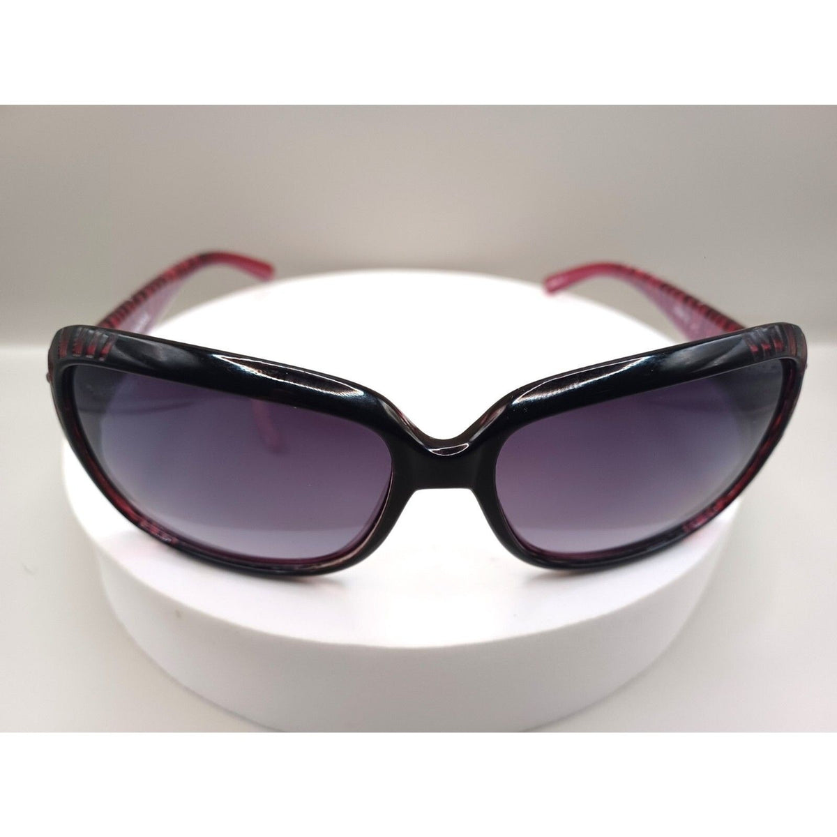 Panama Jack Pink and Black Zebra Print Rhinestone Bling Sunglasses
