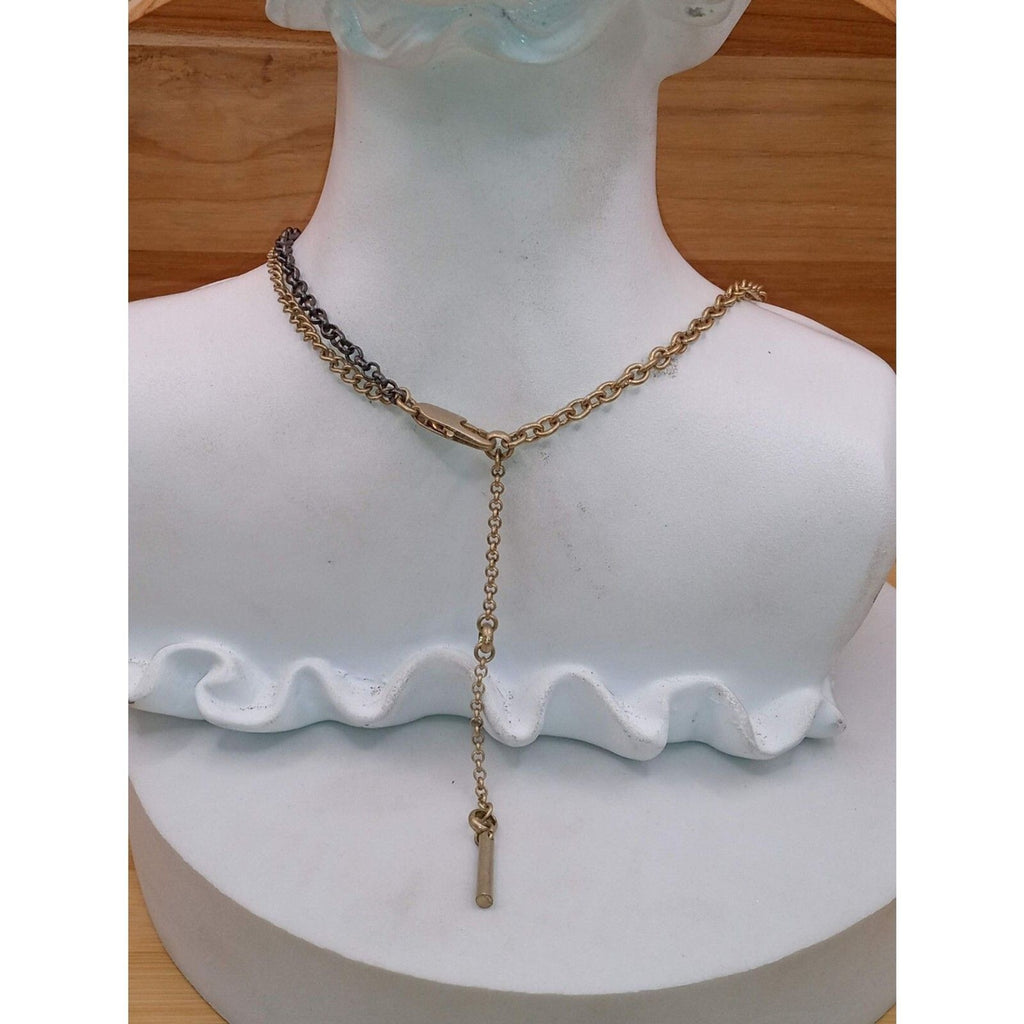 Vintage Kenneth Cole New York Geometric Glass & Lucite Bead Negligee Necklace