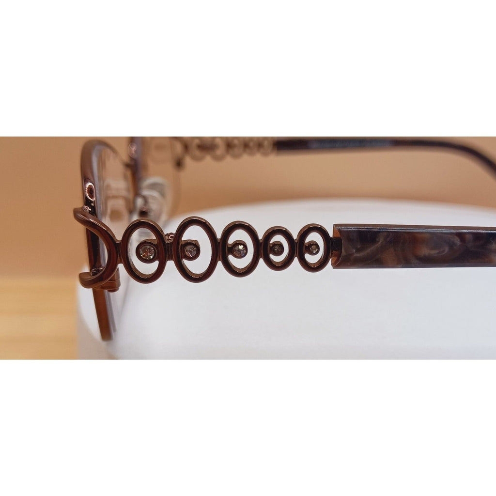 Modern Art Eyeglasses Frames A357 Metal and Rhinestone Frame