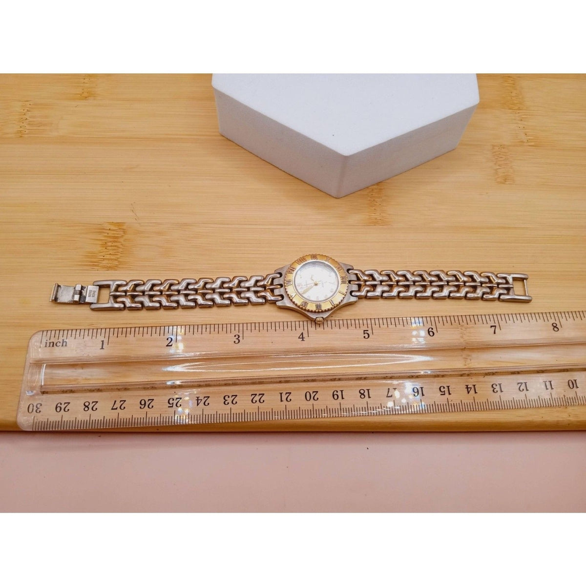 PEUGEOT Two-Tone Timepiece 12hr Bezel Quartz Womens Watch WORKING