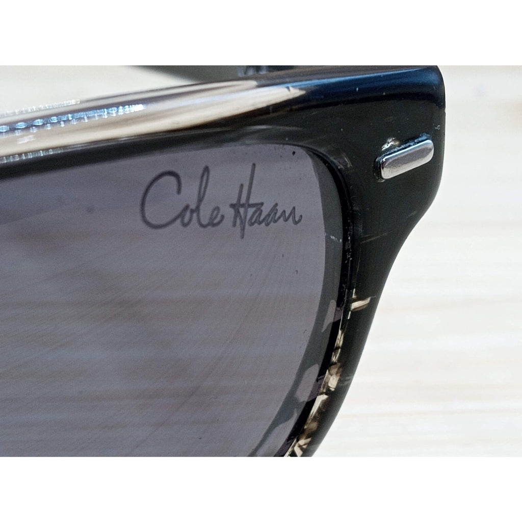 Cole Haan Black and Clear Swirl Rectangular 53-18-135 Sunglasses C1904