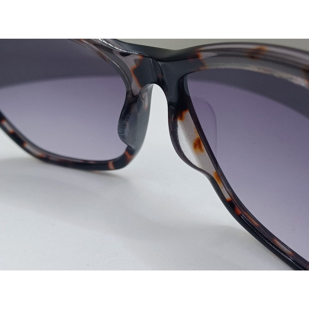Nine West NW557S Womens Full Rim Square Tortoise Shell Smoke Lens Sunglasses