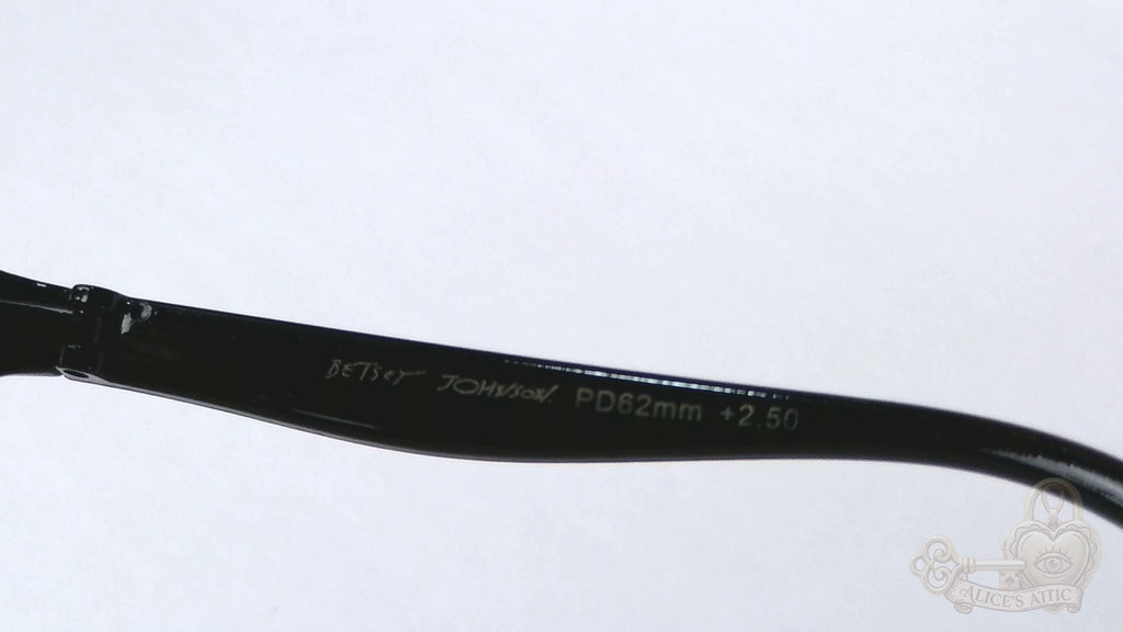 Betsey Johnson BE TRUE Black Full Rim Plastic Reading Glasses +2.50 - Image 13