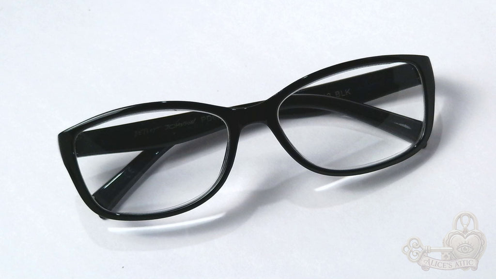 Betsey Johnson BE TRUE Black Full Rim Plastic Reading Glasses +2.50 - Image 14