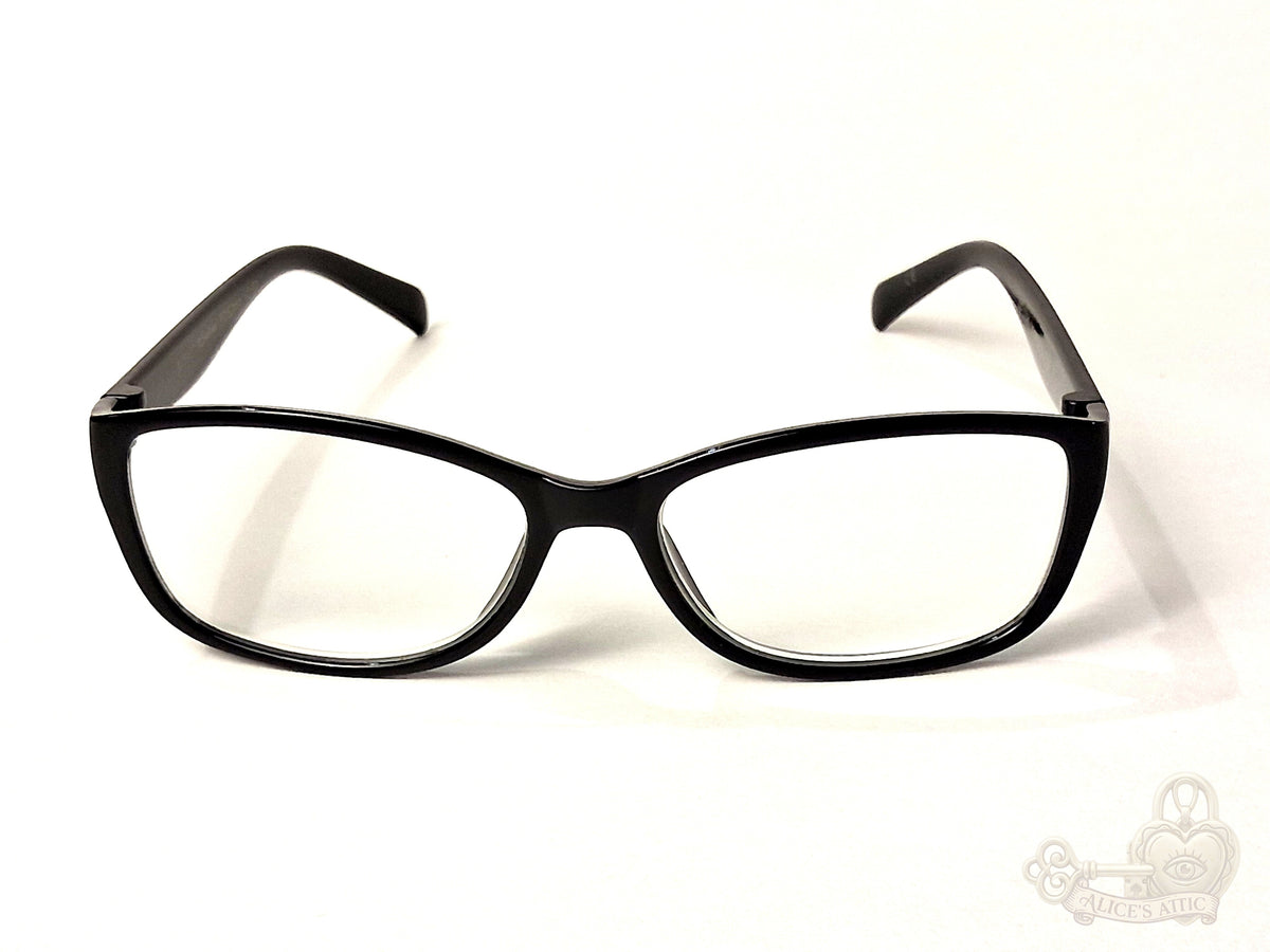 Betsey Johnson BE TRUE Black Full Rim Plastic Reading Glasses +2.50 - Image 2