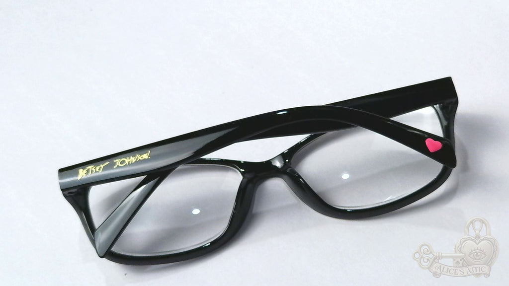Betsey Johnson BE TRUE Black Full Rim Plastic Reading Glasses +2.50 - Image 7