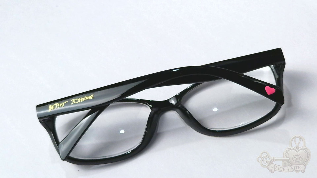 Betsey Johnson BE TRUE Black Full Rim Plastic Reading Glasses +2.50 - Image 7