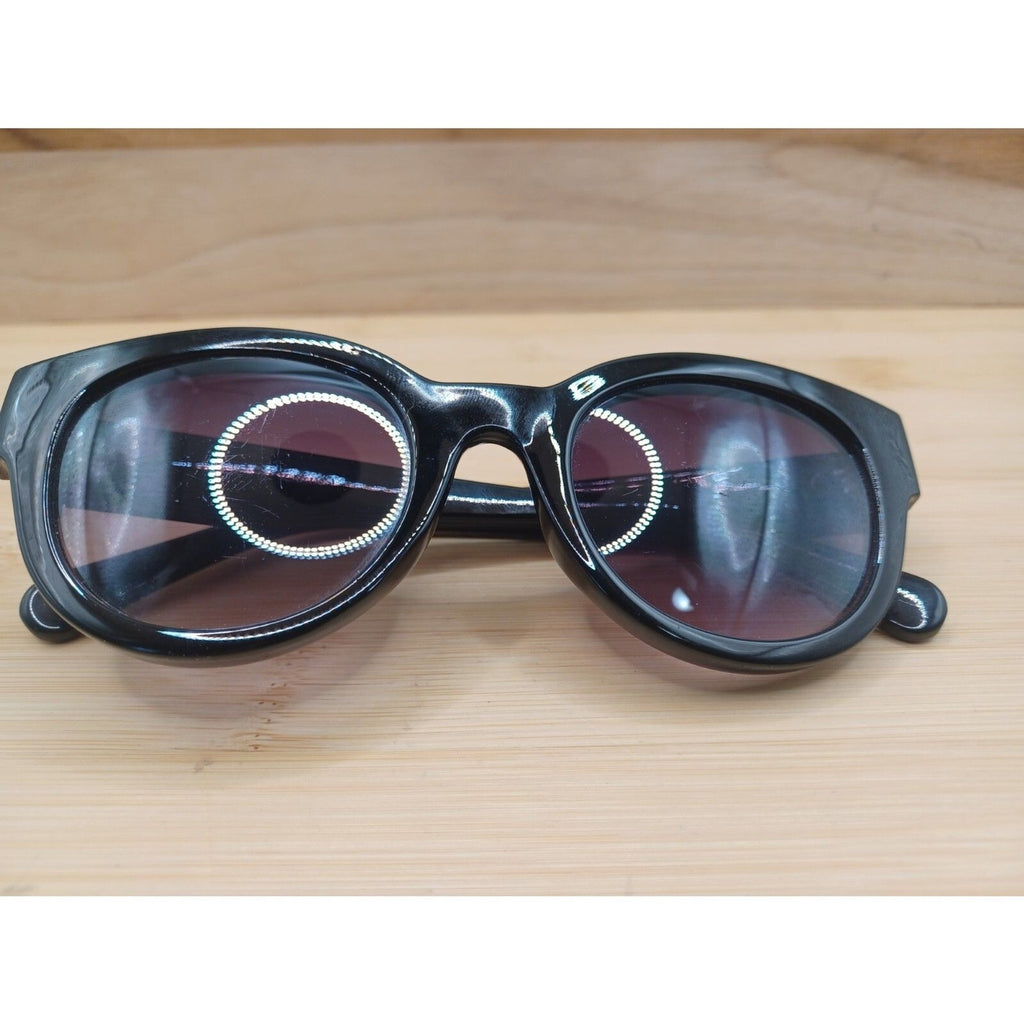 BCBGeneration BG1003 Allure Black Round Cateye Frame 50-22-144 Sunglasses