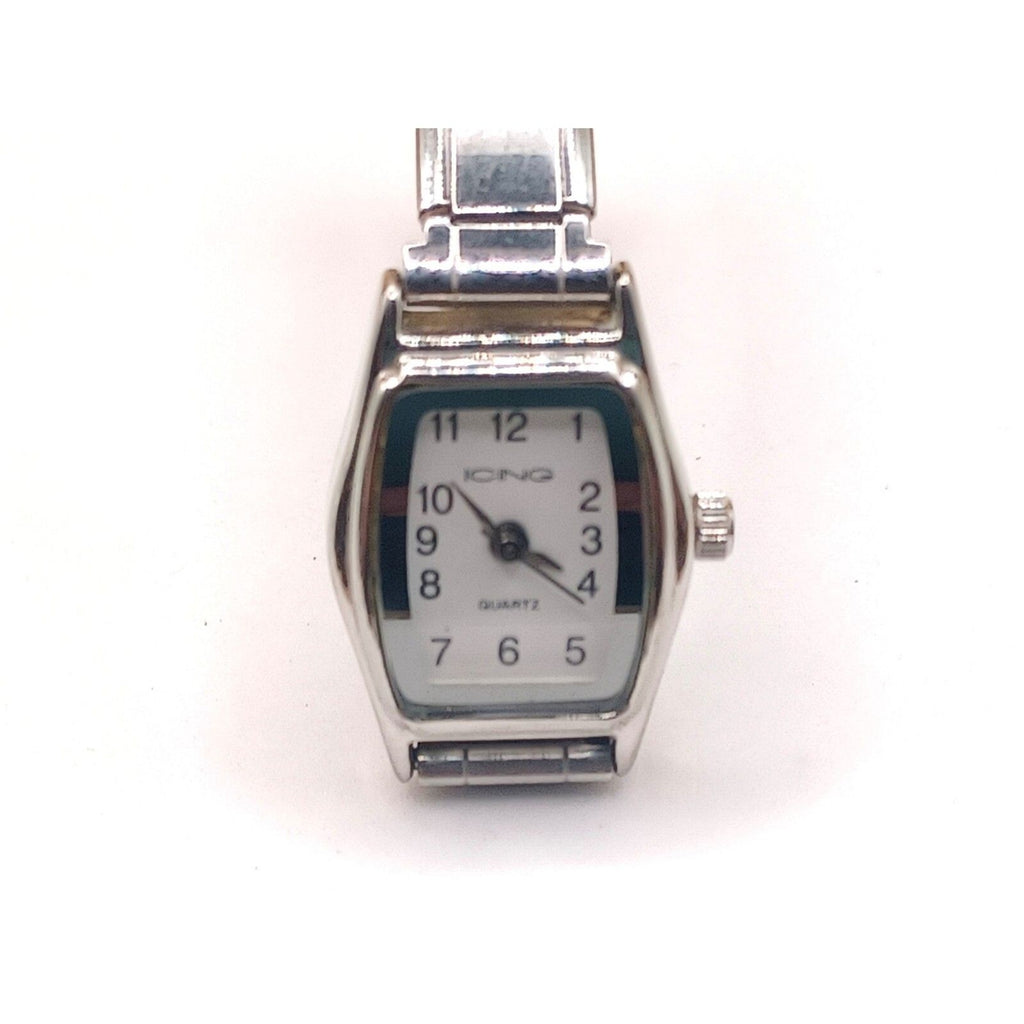 Women's Icing Analog Quartz Silver Tone Bracelet Wrist Watch NEW BATTERY WORKING
