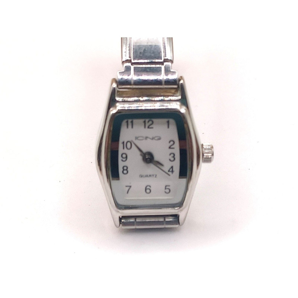 Women's Icing Analog Quartz Silver Tone Bracelet Wrist Watch NEW BATTERY WORKING