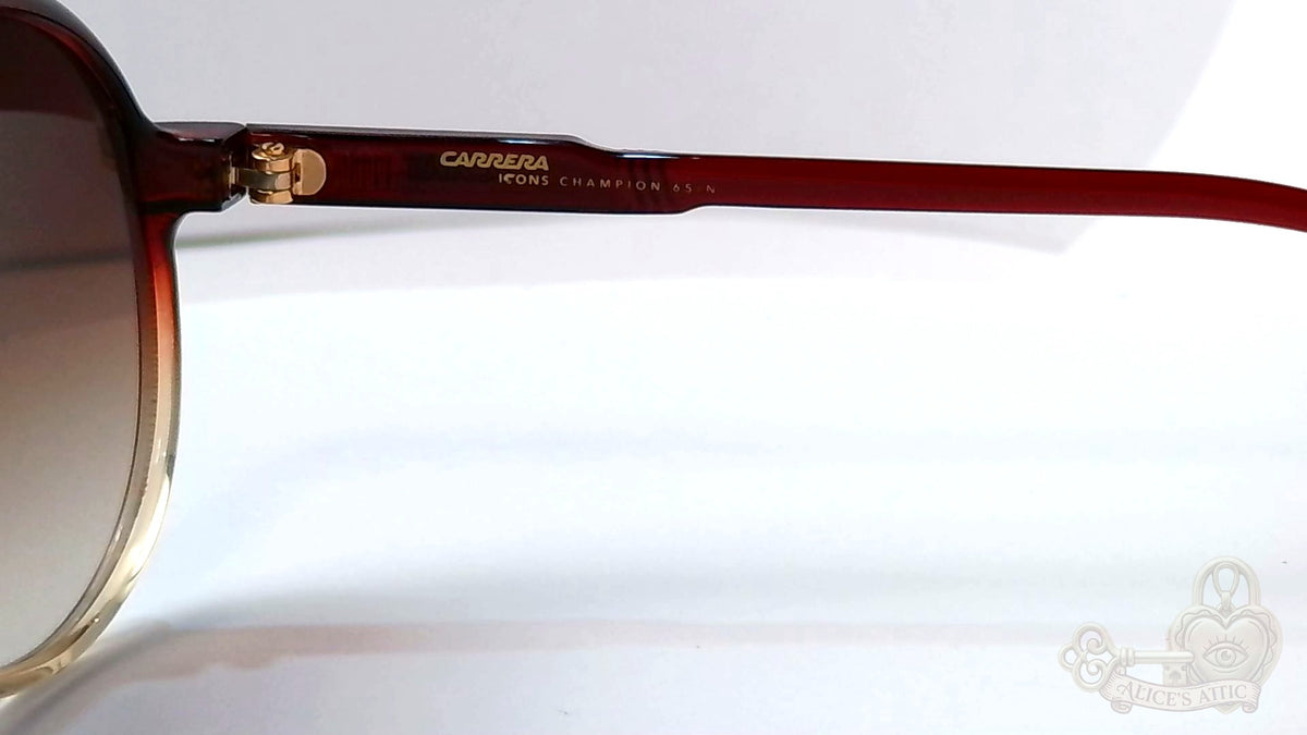 Carrera Champion 65/N Aviator Sunglasses Brown Gold Trim - Image 12